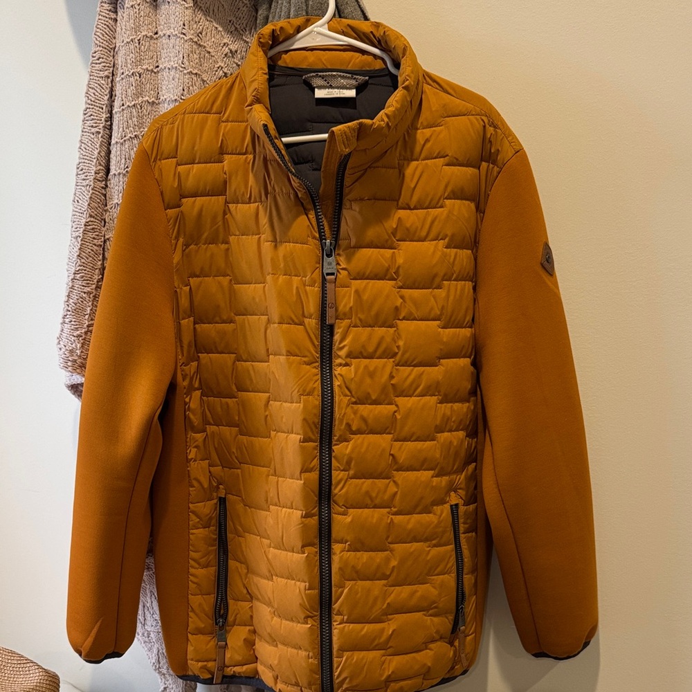 Men's Orange Quilted Jacket